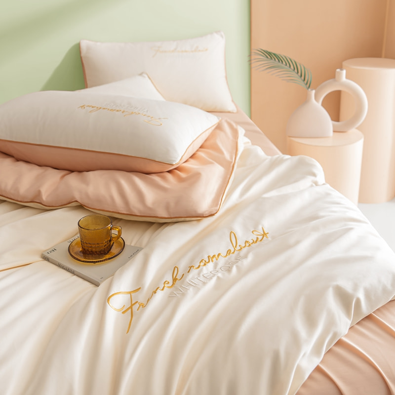 Set Lembaran Katil Double Kain Pepejal Kapas Tulen